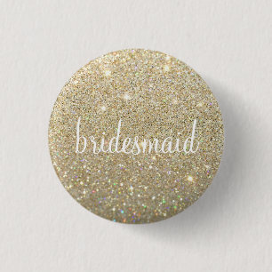 Knäppas - den Fab brudtärnan för guld- glitter Knapp