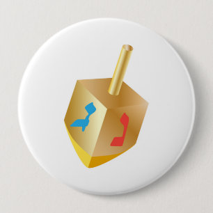 Knäppas den guld- Wood Dreidel för den Hanukkah Knapp