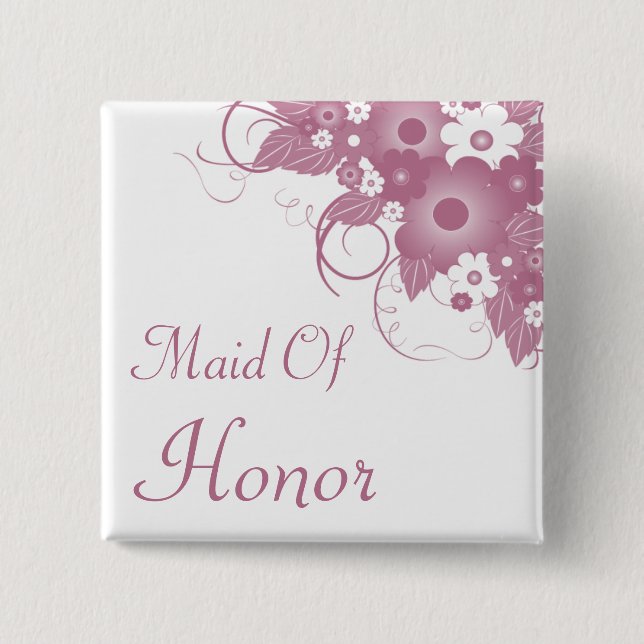 Knäppas den Mauve buketten för maid of honor Knapp (Framsida)