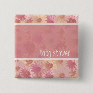 knäppas den rosa daisyn för baby shower knapp