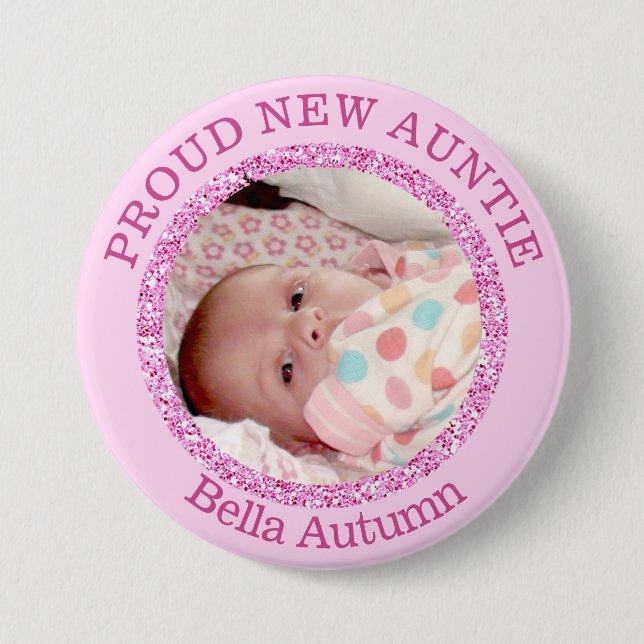 Knäppas den rosa stolt mostern för flickan knapp (Framsida)