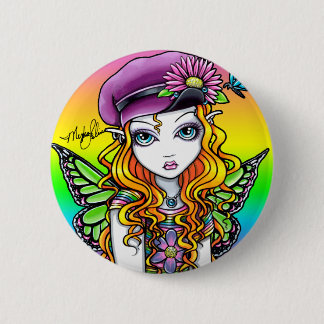 "Knäppas den soliga" gulliga regnbågefjärilsfen Knapp