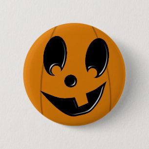 Knäppas enfaldigt ansikte för jack o lantern med knapp