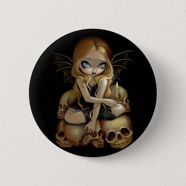 "Knäppas ett stearinljus i mörken" Knapp (Framsida)