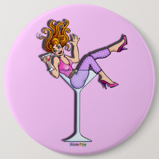 Knäppas - flickan i ett Martini exponeringsglas, Knapp (Framsida)