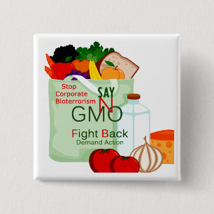 Knäppas Gentically ändrad mat Anti-GMO Knapp