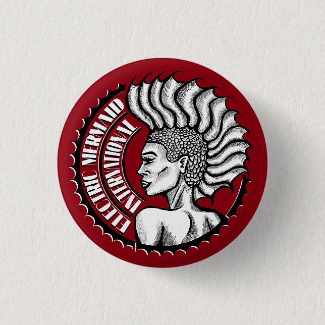 Knäppas internationellt rött för elektrisk knapp (Framsida)