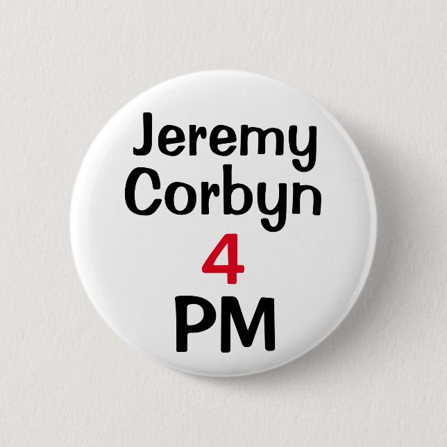 "Knäppas Jeremy Corbyn 4 PM" (premiärministern) Knapp (Framsida)