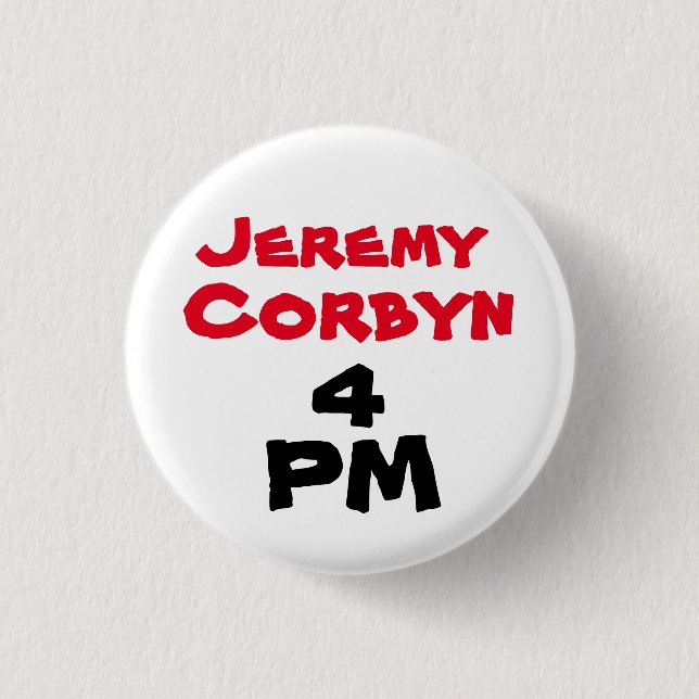 "Knäppas Jeremy Corbyn 4 PM" (premiärministern) Knapp (Framsida)