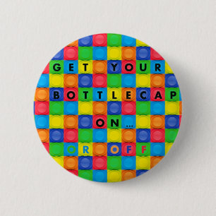 Knäppas/klämma fast med den roliga Bottlecap Knapp