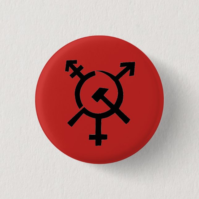 Knäppas konstig feministisk kommunism för trans. knapp (Framsida)