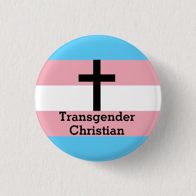 Knäppas kristen pride för Transgender Knapp (Framsida)