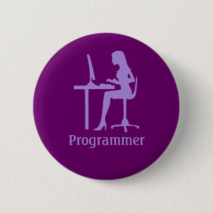 Knäppas kvinnlig Silhouetteprogrammerare för Knapp