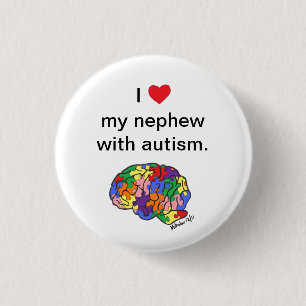 "Knäppas min brorson med autism" Knapp