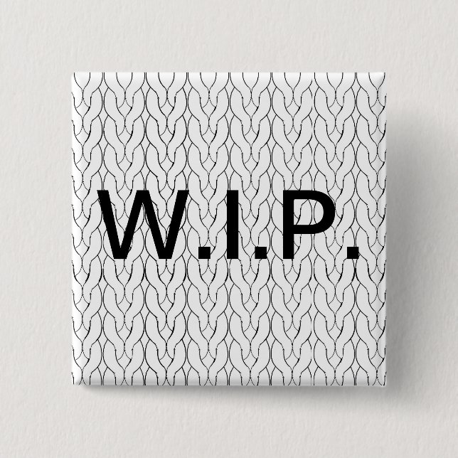 Knäppas pågående handarbete för WIP-arbete Knapp (Framsida)