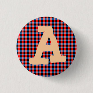 Knäppas röda blåttkvarter för alfabet knapp