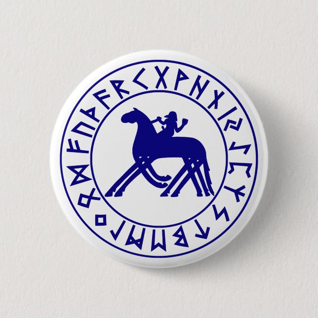 knäppas Sleipnir skyddar blått Knapp (Framsida)