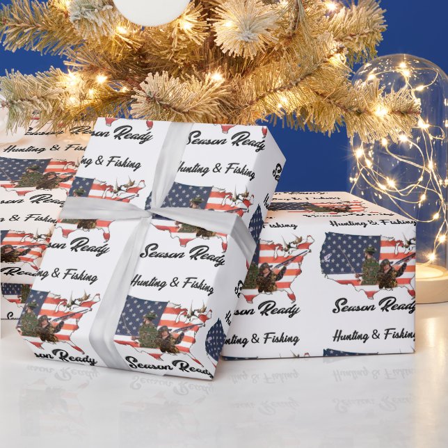 Knappband för jakt och fiske T-Shirt-Truckerkeps Presentpapper (Helgdagar)