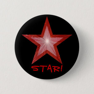 Knappbricka för Red Star 'STAR!', svart Knapp