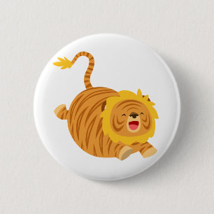Knappbrickan Cute Tecknad Bouncy Liger Knapp
