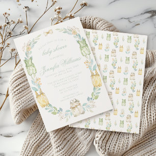 Knappdusch för Cute boho eucalyptus flicka Inbjudningar
