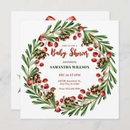 Knappdusch för julkrans inbjudningar