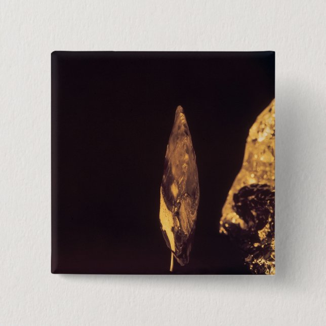 Knapped yxa- eller spjuthuvud knapp (Framsida)