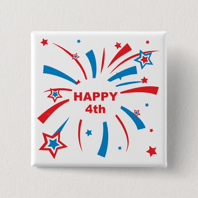 Knappen 2 tum kvadrat knapp (Framsida)