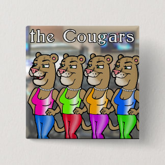 Knappen 2 tum kvadrat - Office Cougars Knapp