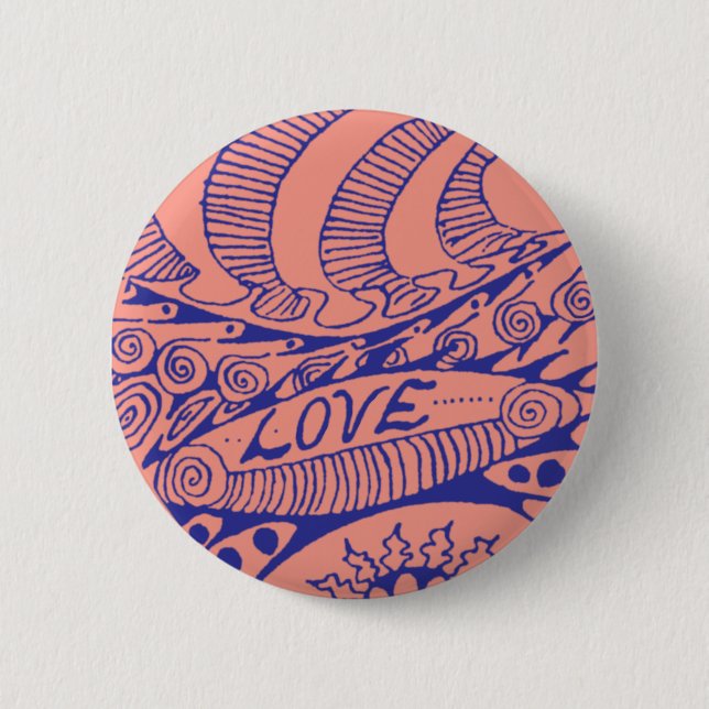Knappen 60-Era Kärlek Knapp (Framsida)