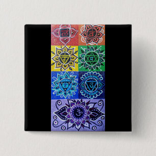 Knappen 7 Chakras Knapp