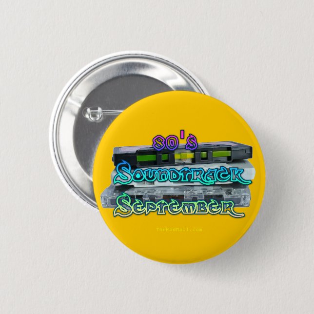 Knappen "80's Soundtrack Sept" i Rad Mall Knapp (Framsida & baksida)