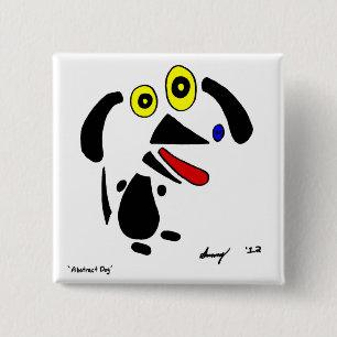Knappen abstrakt Hund Knapp