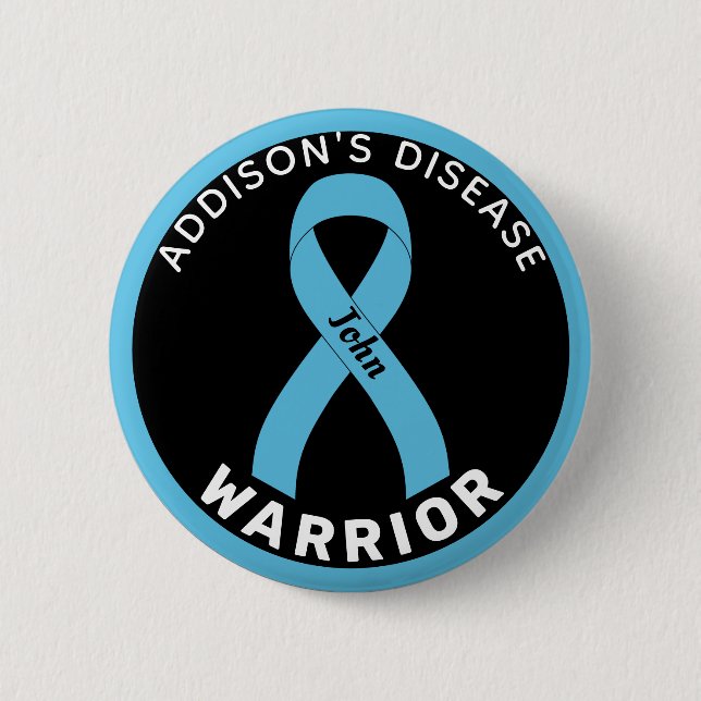 Knappen Addisons Disease Warrior Ribbon Black Knapp (Framsida)