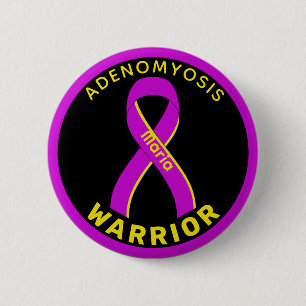 Knappen Adenomyosis Warrior Ribbon Black Knapp