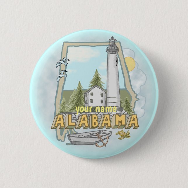 Knappen Alabama Lighthouse-knappar Knapp (Framsida)