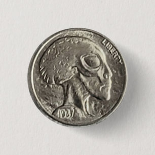 Knappen Alien Head Coin Knapp