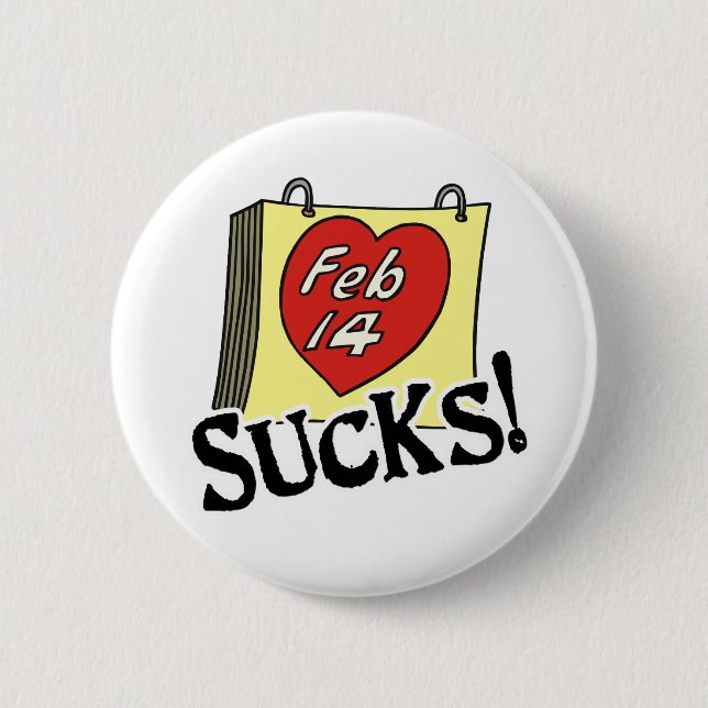 Knappen Alla hjärtans dag Sucks Knapp (Framsida)