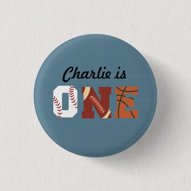 Knappen Allstjärnig första födelsedag Knapp (Framsida)