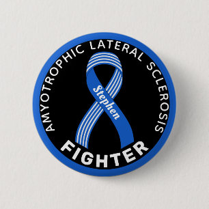 Knappen ALS Fighter Ribbon Black Knapp