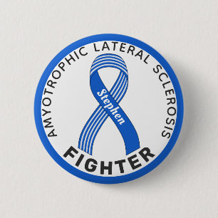 Knappen ALS Fighter Ribbon White Knapp