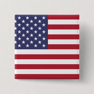 Knappen American United Stater USA flagga Square Knapp