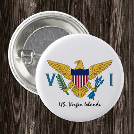 Knappen Amerikanska Jungfruöarna, patriotisk Flagg Knapp