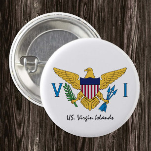 Knappen Amerikanska Jungfruöarna, patriotisk Flagg Knapp