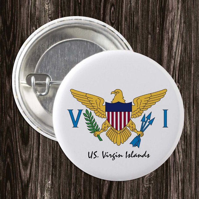 Knappen Amerikanska Jungfruöarna, patriotisk Flagg Knapp (Skapare uppladdad)