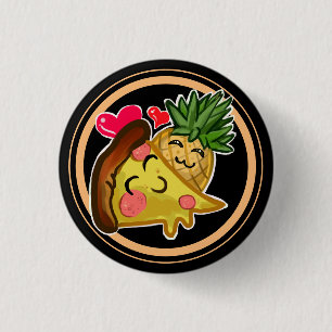 Knappen Ananas Pizza Kärlek Knapp