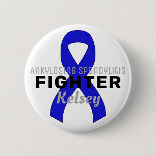 Knappen Ankylosing Spondylitis Ribbon White Knapp