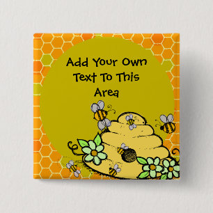 Knappen Anpassa Beehive och Bees Knapp