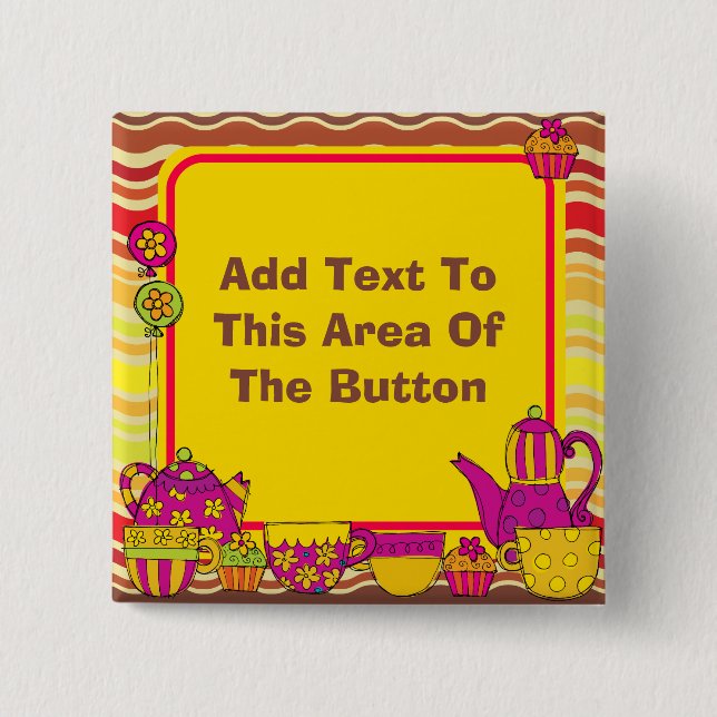 Knappen Anpassad Tea Party Knapp (Framsida)