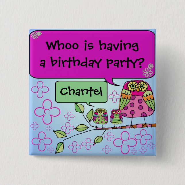 Knappen Anpassad Uggla Knapp (Framsida)